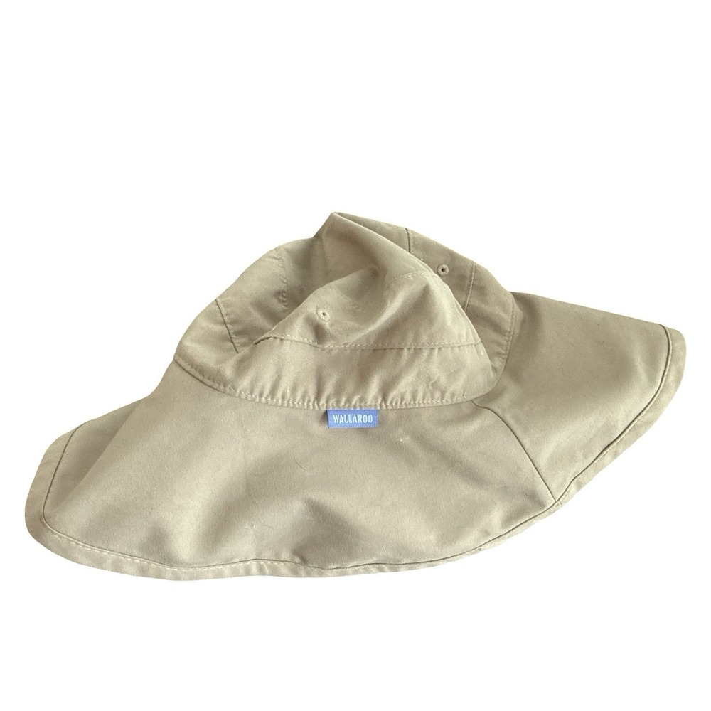 Wallaroo Casual Traveler Womens Sun Protection‎ Bucket Hat Tan Adjustable!